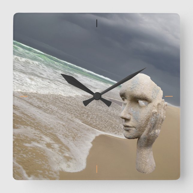 Relógio Quadrado Le Porge3, Nouvelle Aquitaine, França. (Frente)