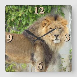 Relógio Quadrado Leão em Maasai Mara 2