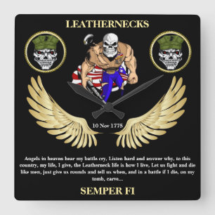 RELÓGIO QUADRADO LEATHERNECKS
