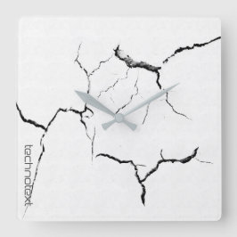 Relógio Quadrado Legal aparência de mármore