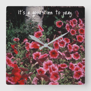 Relógio Quadrado Lembrete Inspiracional para Rezar