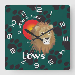 Relógio Quadrado Leone 23 al 22 Orologio luglio agosto
