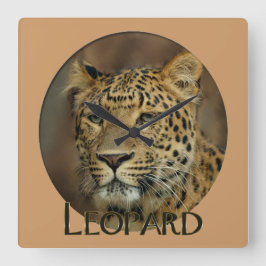 Relógio Quadrado Lepard Lovers Art