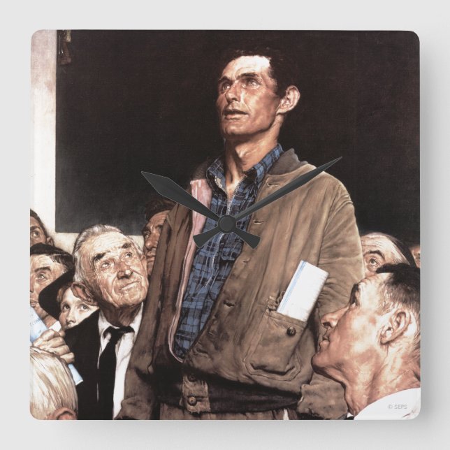 Relógio Quadrado Liberdade De Expressão (Frente)