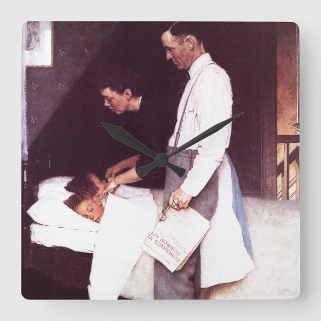 Relógio Quadrado Liberdade do Medo (Frente)