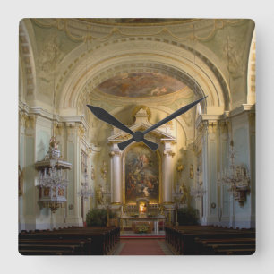 Relógio Quadrado Lichtental Church Viena Áustria