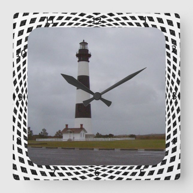RELÓGIO QUADRADO LIGHTHOUSE CORPO ISLAND- (Frente)