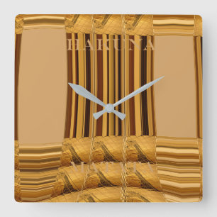 Relógio Quadrado Linda e linda girafa de animais selvagens do Quên