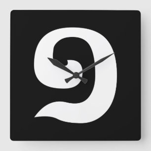 Relógio Quadrado Língua Khmer Cambojana Número 1 / Um / ១ (Muj)