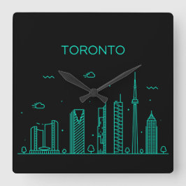 Relógio Quadrado Linha aérea de Toronto