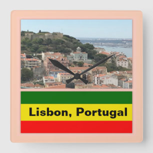 Relógio Quadrado Lisboa, Portugal Skyline