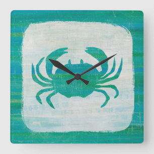 Relógio Quadrado Litoral  Caranguejo