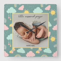 Little Answered Prayer Photo Wall Clock