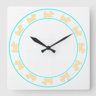 Relógio Quadrado Little Scottie Clock