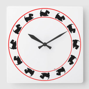 Relógio Quadrado Little Scotties Clock