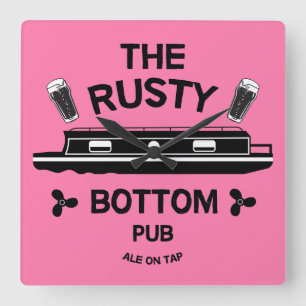 Relógio Quadrado Living On A narrowboat British Canals