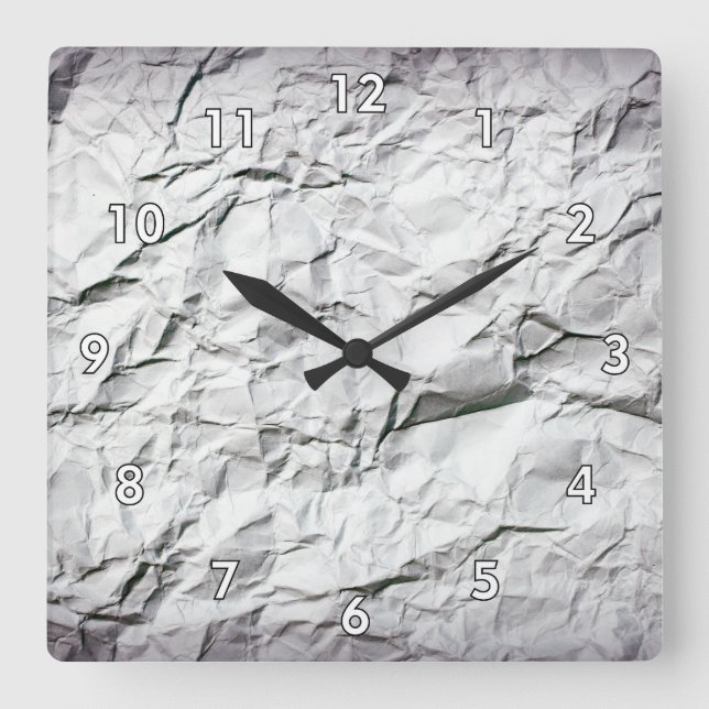 Relógio Quadrado Livro Branco embrulhado sobre a captura de olhos (Frente)