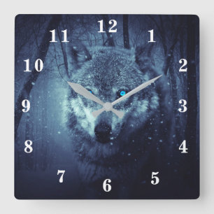 Relógio Quadrado Lobo