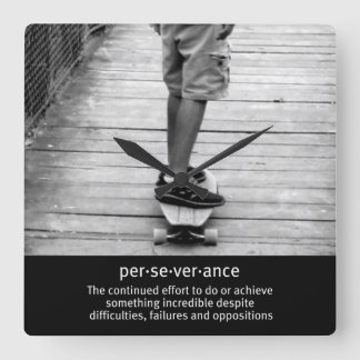 Relógio Quadrado Longboard Perseverance