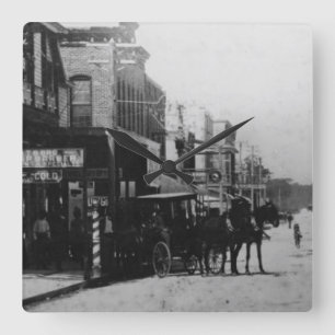 Relógio Quadrado Looking West On Flagler Street