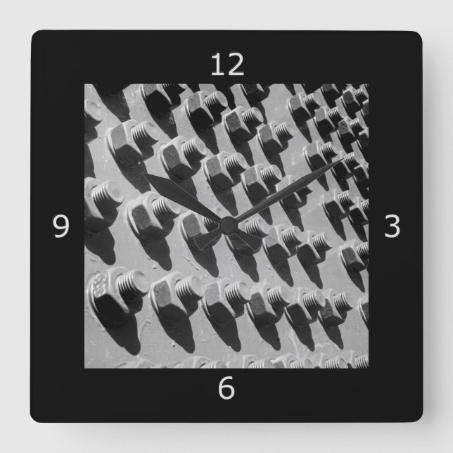 Relógio Quadrado Loucos E Bolhas De Ponte (Frente)