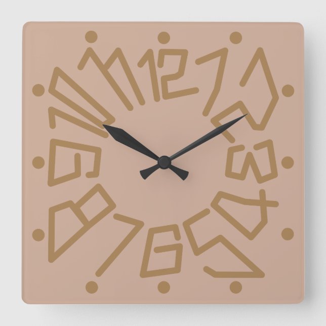 Relógio Quadrado Love ORIGINALS NUMBERS by Masanser (Frente)