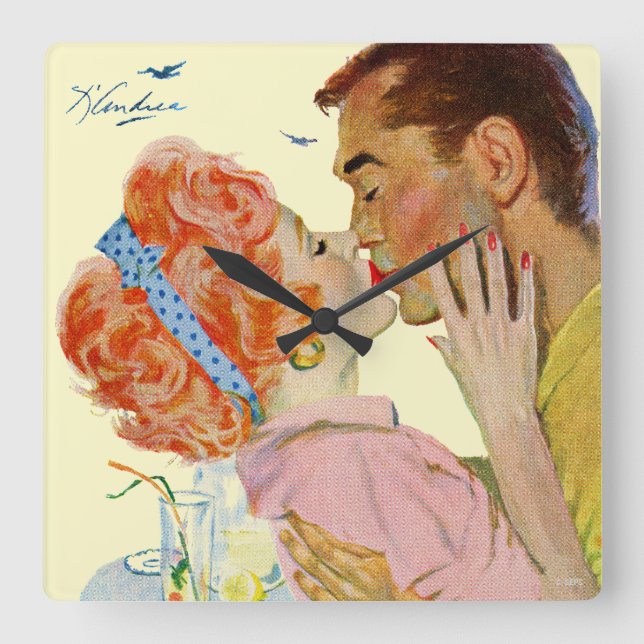 Relógio Quadrado Love-Struck (Frente)