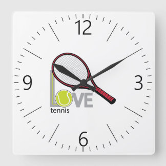 Relógio Quadrado Love tennis