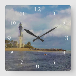 Relógio Quadrado Luz da entrada de Hillsboro cénico