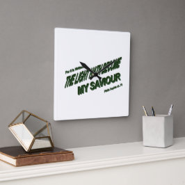 Relógio Quadrado Luz Hath Torna-Se Meu Salvador - Verde