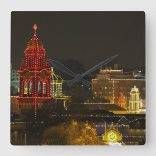 Relógio Quadrado Luzes da plaza de Kansas City