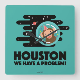 Relógio Quadrado Macaco do espaço