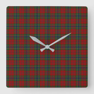 Relógio Quadrado Maclean Tartan Scottish Modern MacLean do Duart