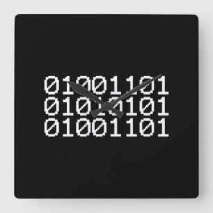 Relógio Quadrado Mãe BINÁRIA