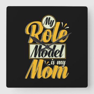 Relógio Quadrado Mãe Dando Meu Modelo De Papel É Minha Mãe
