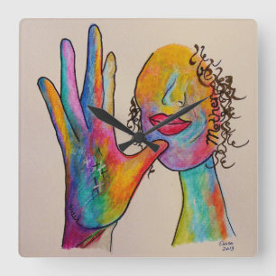 Relógio Quadrado Mãe do ASL