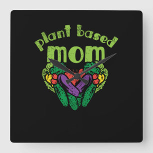 Relógio Quadrado Mãe Vegana - Baseada em Plantas