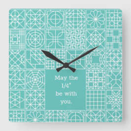 Relógio Quadrado Maio o "quarto" seja com você citações da edredão