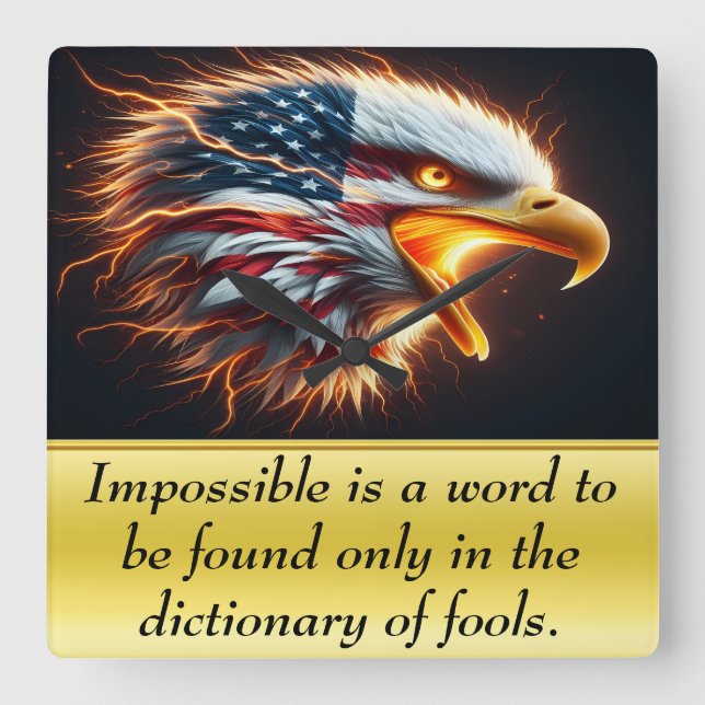 Relógio Quadrado Majestade Patriótica (Frente)