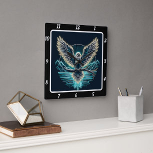 Relógio Quadrado Majestésica Eagle Neon Glow