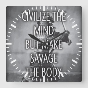 Relógio Quadrado Make Savage The Body - Training Motivational