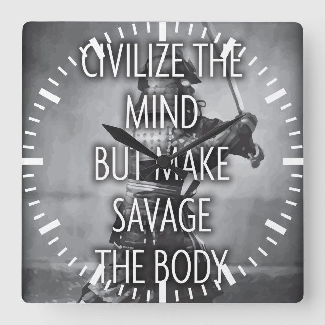 Relógio Quadrado Make Savage The Body - Training Motivational (Frente)