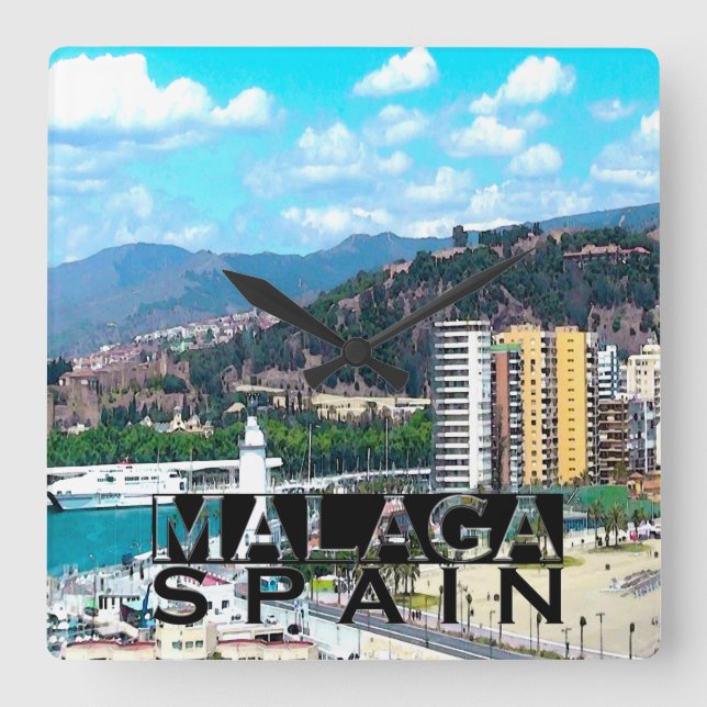 Relógio Quadrado Málaga (Frente)