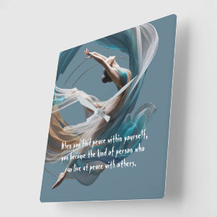 Relógio Quadrado Malhação de pilotos instrutores de ioga aérea voad