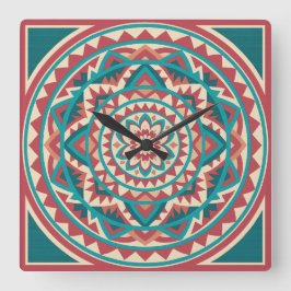 Relógio Quadrado Mandalala Moderna do Sudoeste 