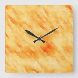 Relógio Quadrado Manga russa amarela como pintura texturizada