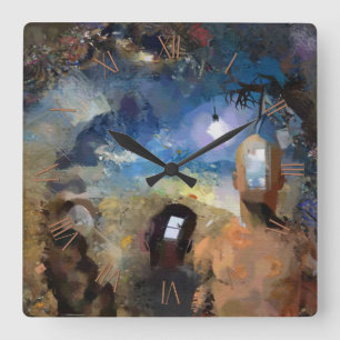 Relógio Quadrado Mantenha a mente aberta