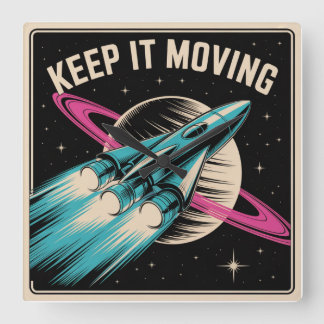 Relógio Quadrado Mantenha-se em Movimento