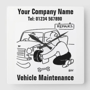 Relógio Quadrado Manutenção do veículo