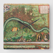 Mapa Antigo das Ruas de Londres por Johannes de Ra